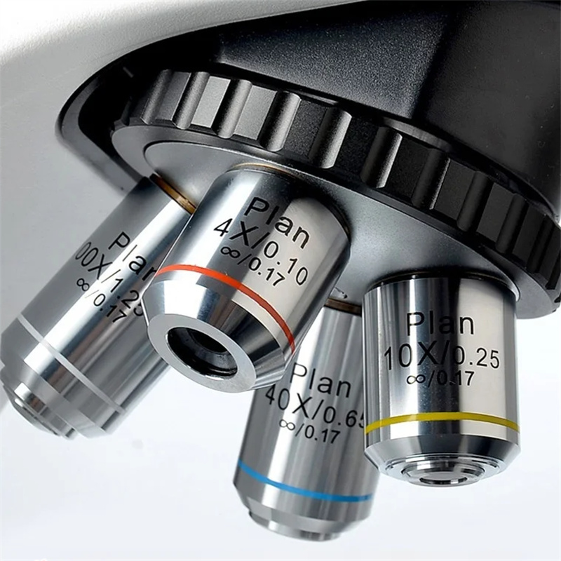 Objetivo acromático de 4X, 10X, 20X, 40X, 60X, 100X, piezas de objetivo de microscopio Universal Oip Infinite