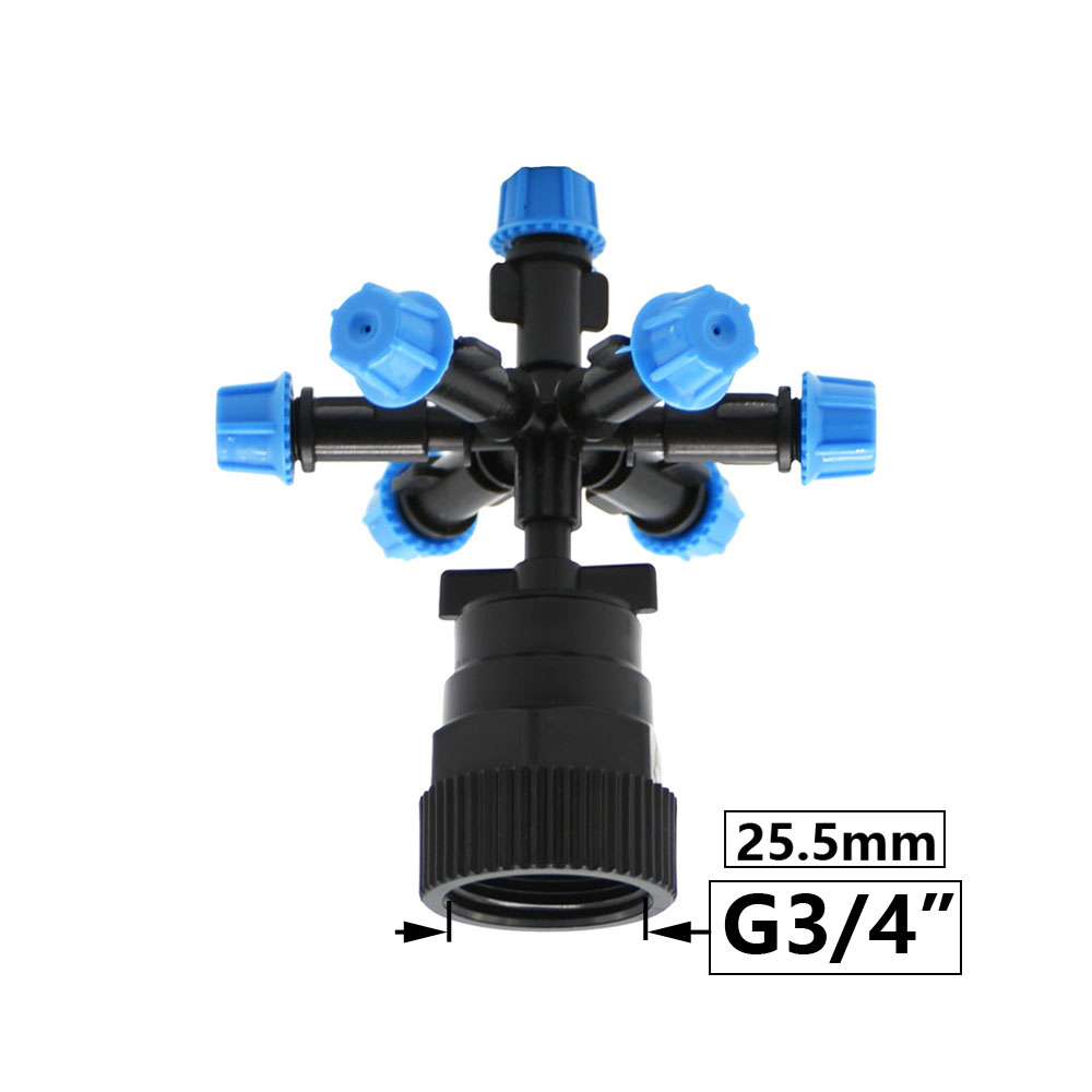 1/2" Mist Sprinkler 1/4/5/7-way Fog Sprinkler Nozzle Adjustable Misting Water Automatic Flower Watering Garden Atomizer: Lavender