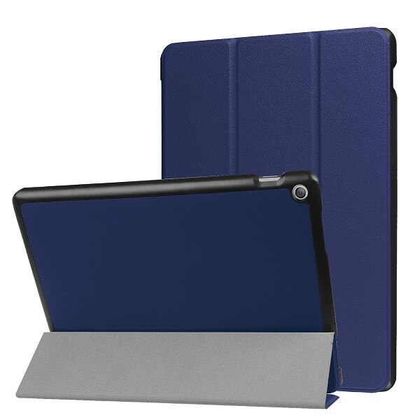 Leren hoes voor asus zenpad 10 z301 mlf  z301ml z301 10.1 " tablet (release) met driehoekige standaard magnetische hoes: Donkerblauw