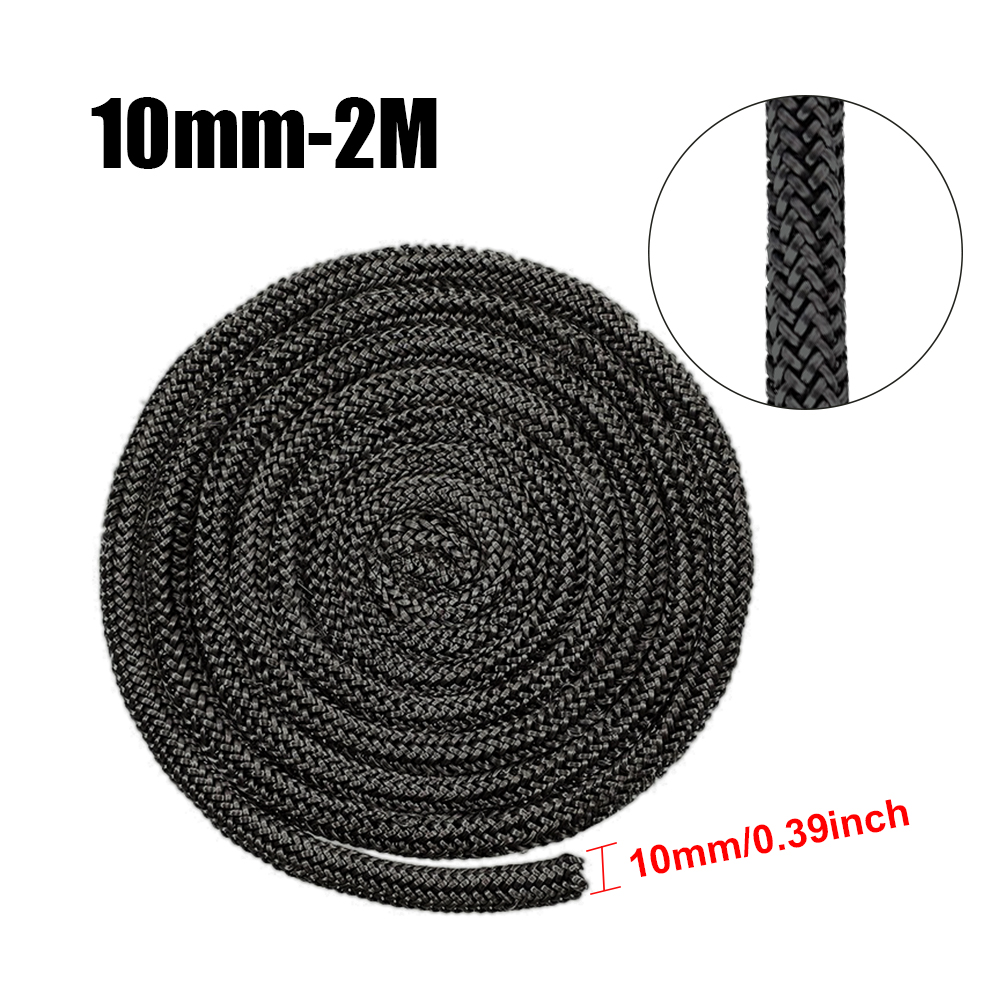 6/8/10/12mm 2M Kamin Abdichtung Seil Dichtung Schnur holz Brennen Herd Tür Fiberglas Hohe Temperatur Abdichtung Seil Ersatz: Schwarzes