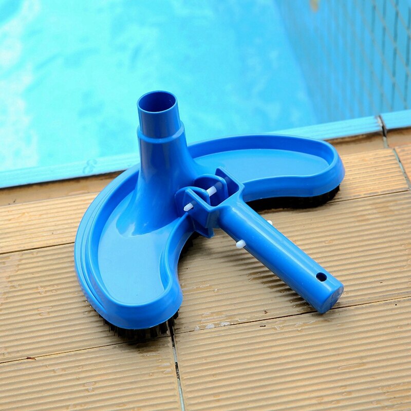 2Pcs Swimming Pool Curved Cleaning Brushes Mop Suction Head Plastic Bristle Multipurpose Tools for Cleans Wall Pool