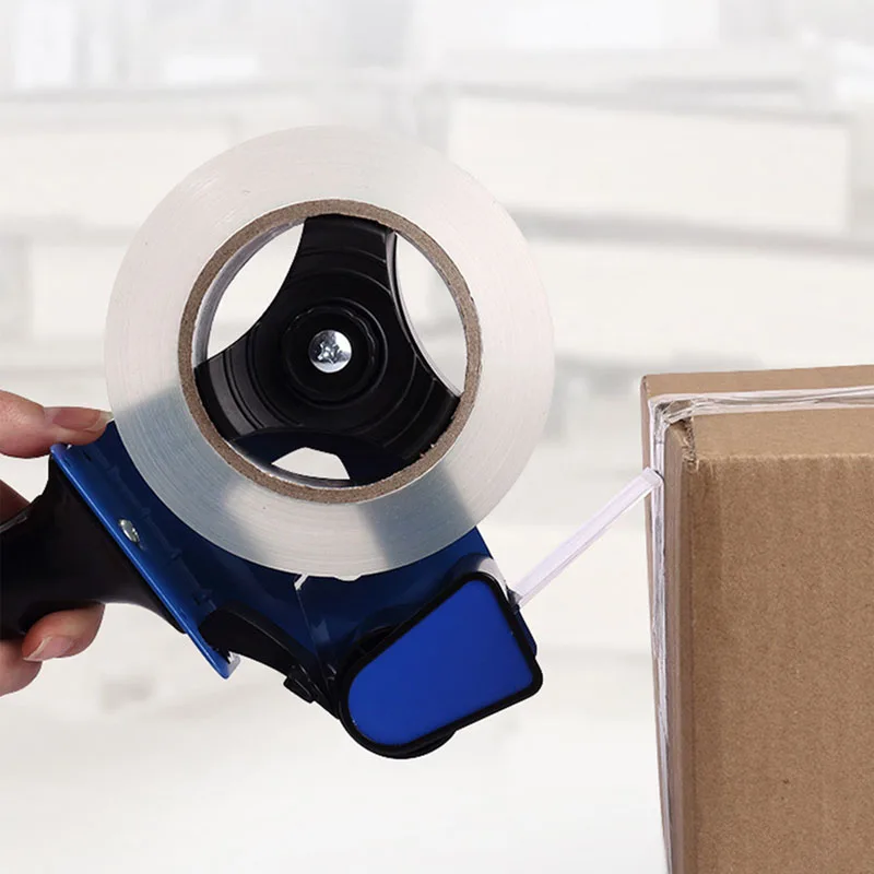 Handle Tape Cutter Outer Box Sealer Transparent Tape Holder Plastic Tape Machine Packer Box Sealer Packing Tool Dispenser Office