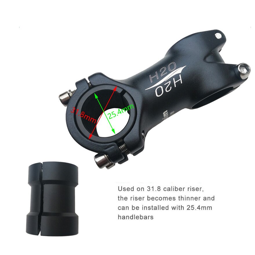 2 szt. Średnica kierownicy rowerowej adapter 25.4 robić 31.8mm instalacja przysłony regulacja MTB Droga mostek rowerowy 31.8 konwersja robić 25.4mm