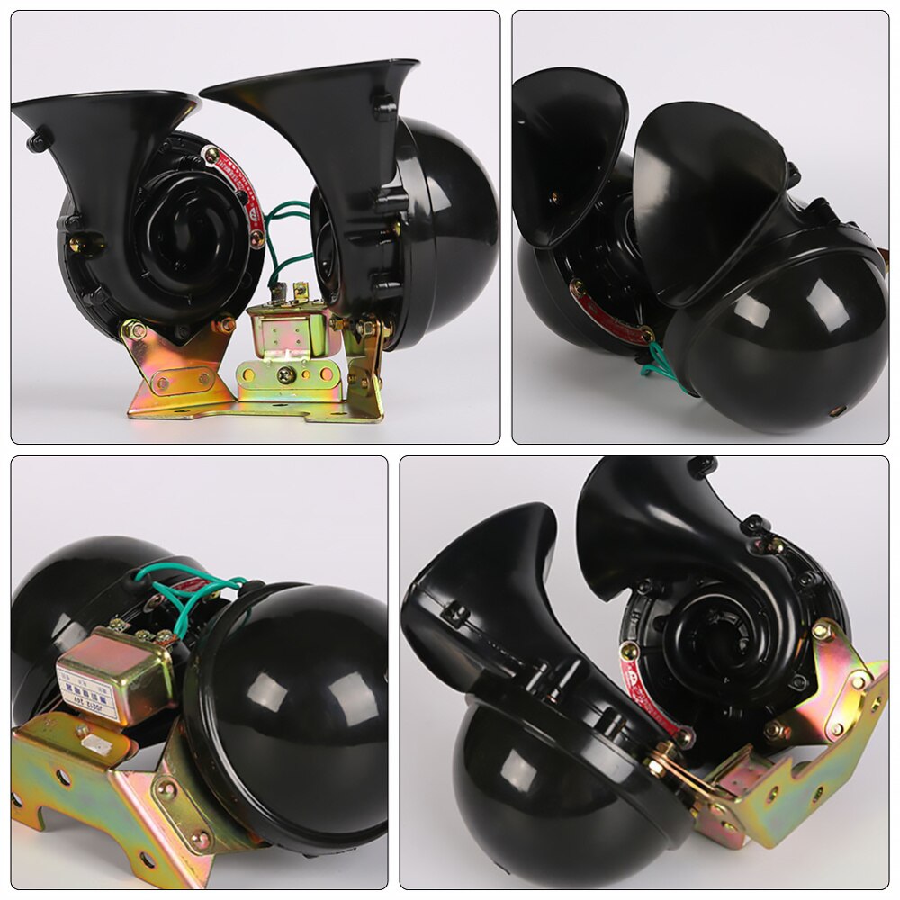 Car Horn 12v Replacement High Tone Low Tone Horn Snail Horn Vehicle Accessories