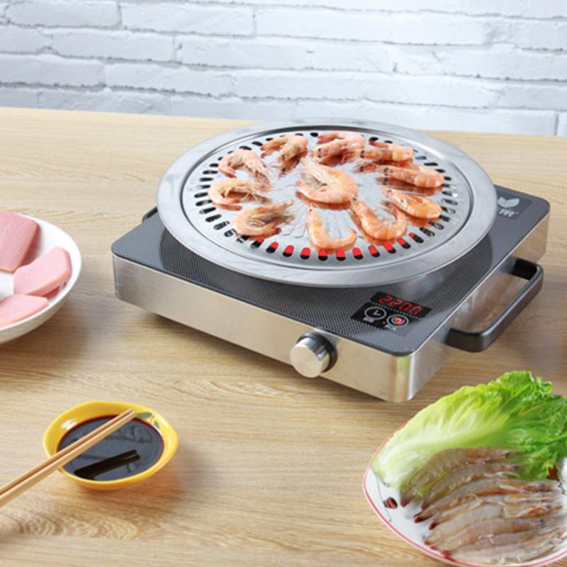 Stovetop House Camping Picnic Indoor BBQ Grill REUSEABLE Outdoor Smokeless Plate Stainless Steel BBQ Grill Tray Grill Barbecue