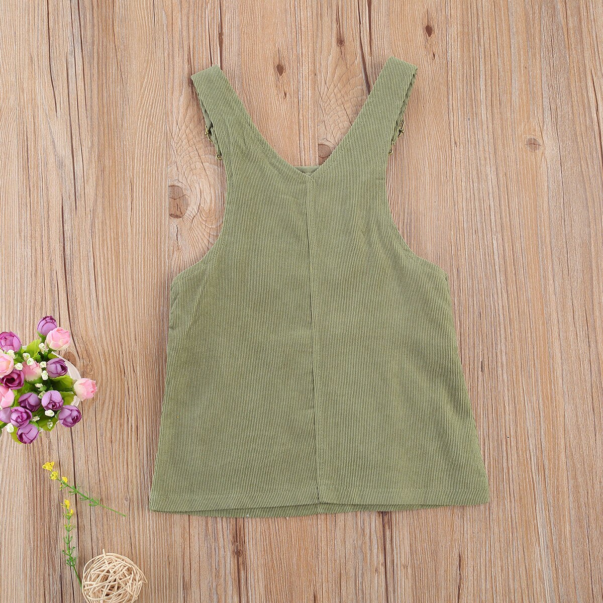 0-3Y enfant en bas âge bébé filles Vintage robe velours côtelé salopette automne solide couleur poches bouton bretelles bavoir enfants robe tenue