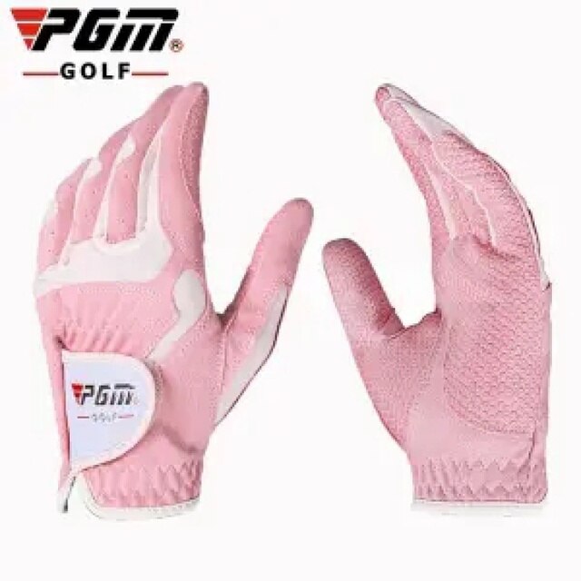 Pgm Vrouwen Golf Handschoenen Links En Rechts Hand Sport Golf Handschoenen Ademend Palm Bescherming Brand: pink white / 19
