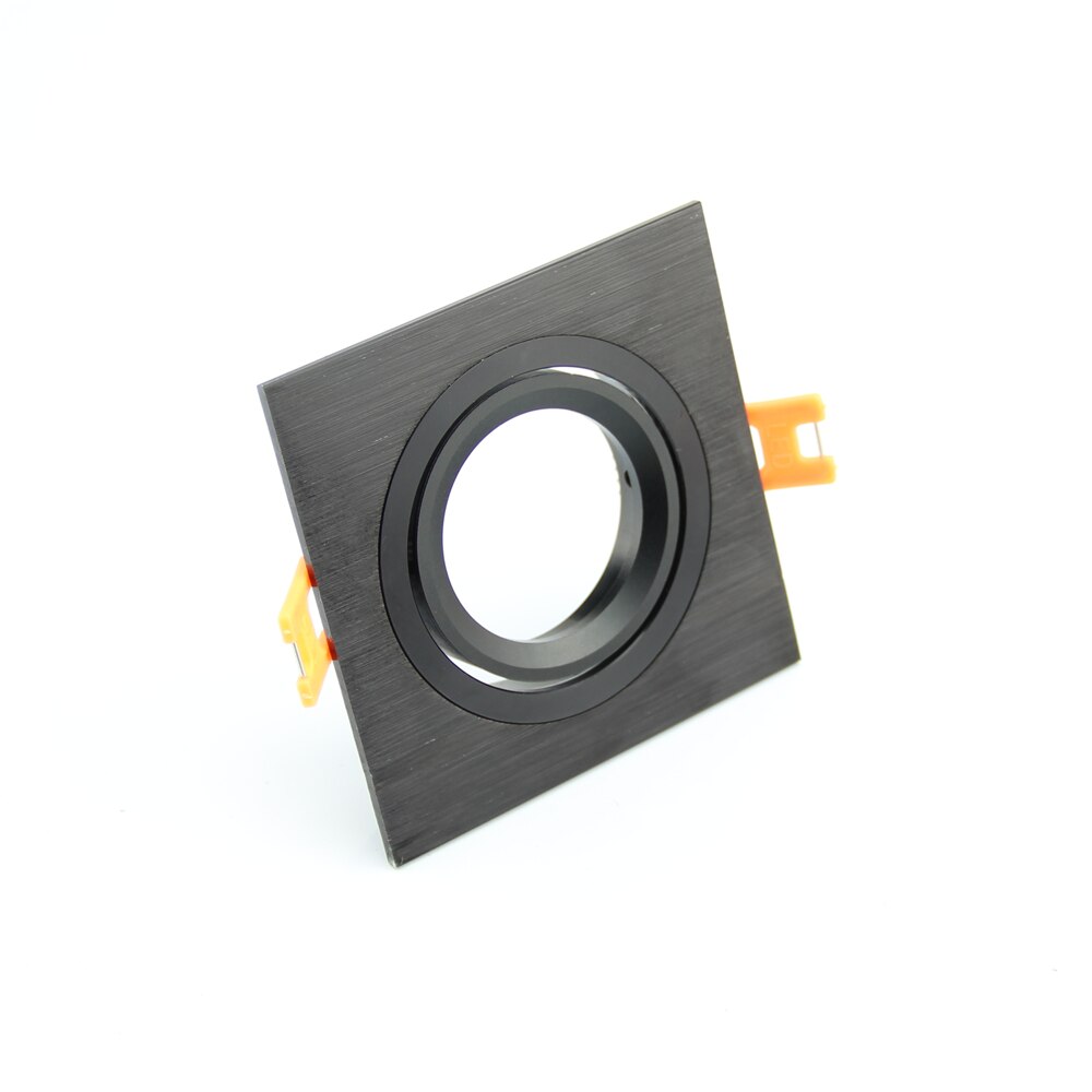 10pcs Vierkante Zwart/Zilver Kleur Halogeen Led Spots Frame DC12V MR16 Socket Spot Lamp Fittings