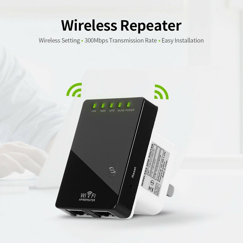 Draadloze Wifi Repeater Mini Wifi Signaal Extender Versterker Long Range 300M Wifi Booster Repeater Voor Computer Eu Plug