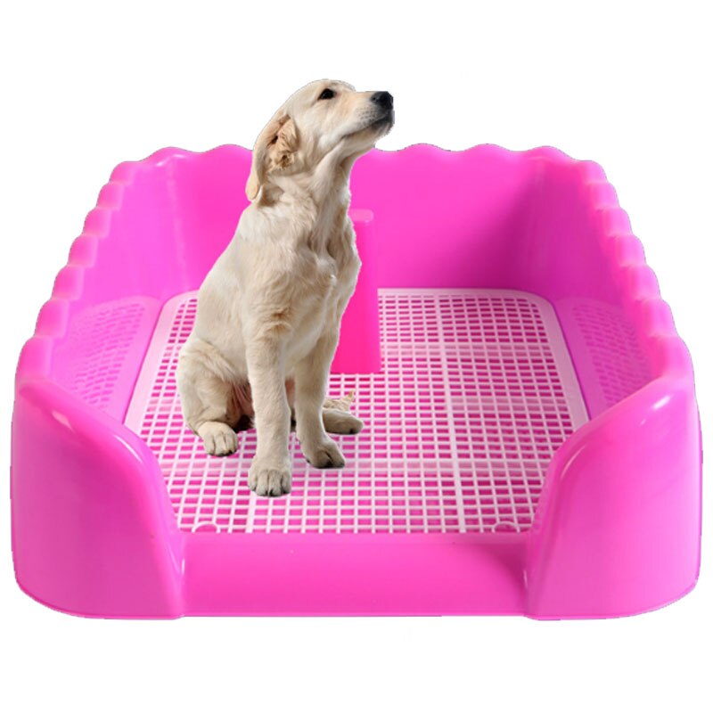 Haustier Wc Hund Tablett pee hund Welpen Töpfchen Tragbare Klo Ausbildung Pad Halfter Mit Zaun Pee Beitrag Töpfchen Für Hunde wc fach Abfluss