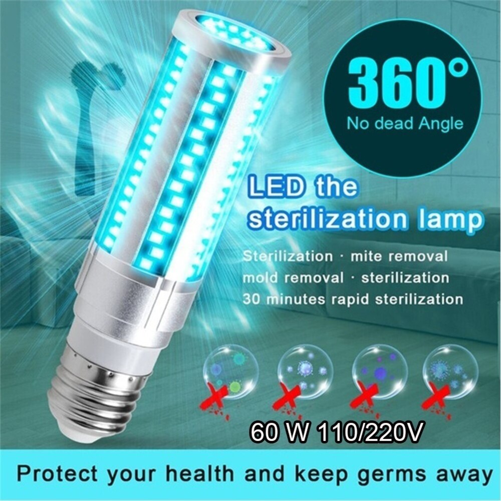 E27 Led Uv Licht Sterlizer Kiemdodende Lamp Desinfection Met Ozon Sterilisatie Uv Led Maïs Gloeilamp