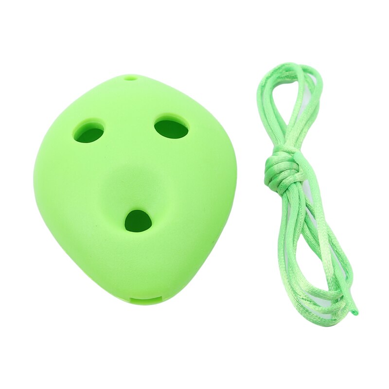 Dropshipping del regalo fatto a mano di plastica degli strumenti musicali dell'abs di chiave di Ocarina soprano C degli accessori di Ocarina: verde