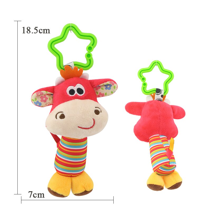 Babyspeelgoed dieren pluche baby muziek rammelaars mobiel speelgoed bel voor peuters hangende kinderwagen bed pasgeboren speelgoed 0-12 maanden: Swj 001- reekalf