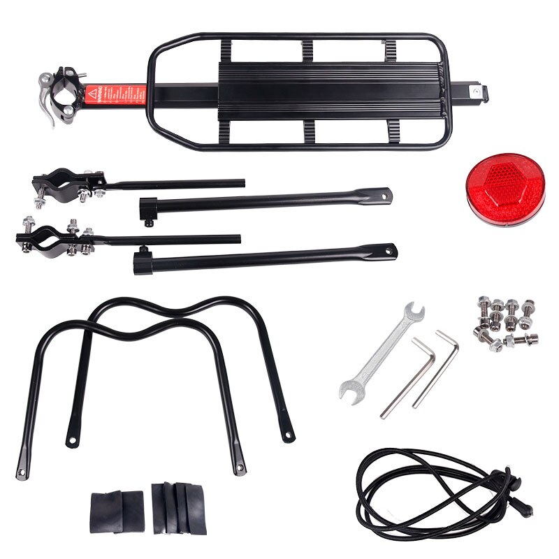 Porte-bagages Arrière Pliable Pour Vélo 20 Pouces - Noir - Support Frein Disque