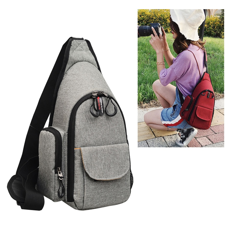 Mochila para cámara de fotos para Sony A7, A7RII, A7III, A6500, A6600, Fujifilm, X-A7, XT200, X-T100, bolsa de pecho de viaje, bolso de hombro