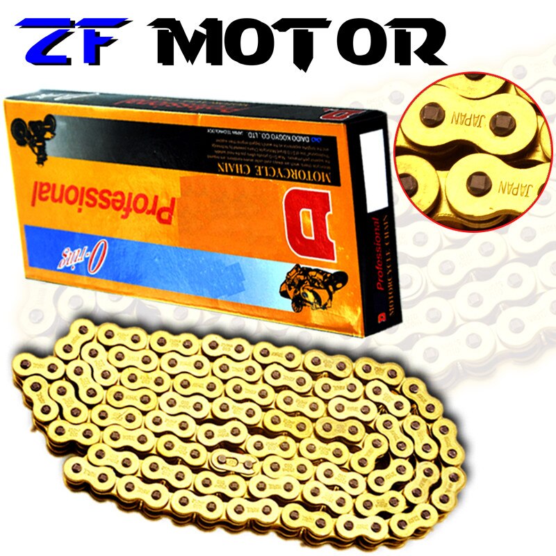 Cadena de 428 HV X 136 eslabones de motocicleta dorada/Cadena de MOTOCROSS cadenas de motocicleta