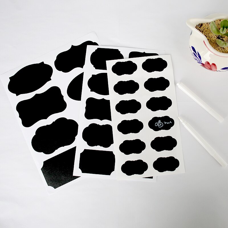 1 st diy pvc 8/10/12 galler klistermärken vit karaktär penna flaska etikett klistermärken handstil kan raderas