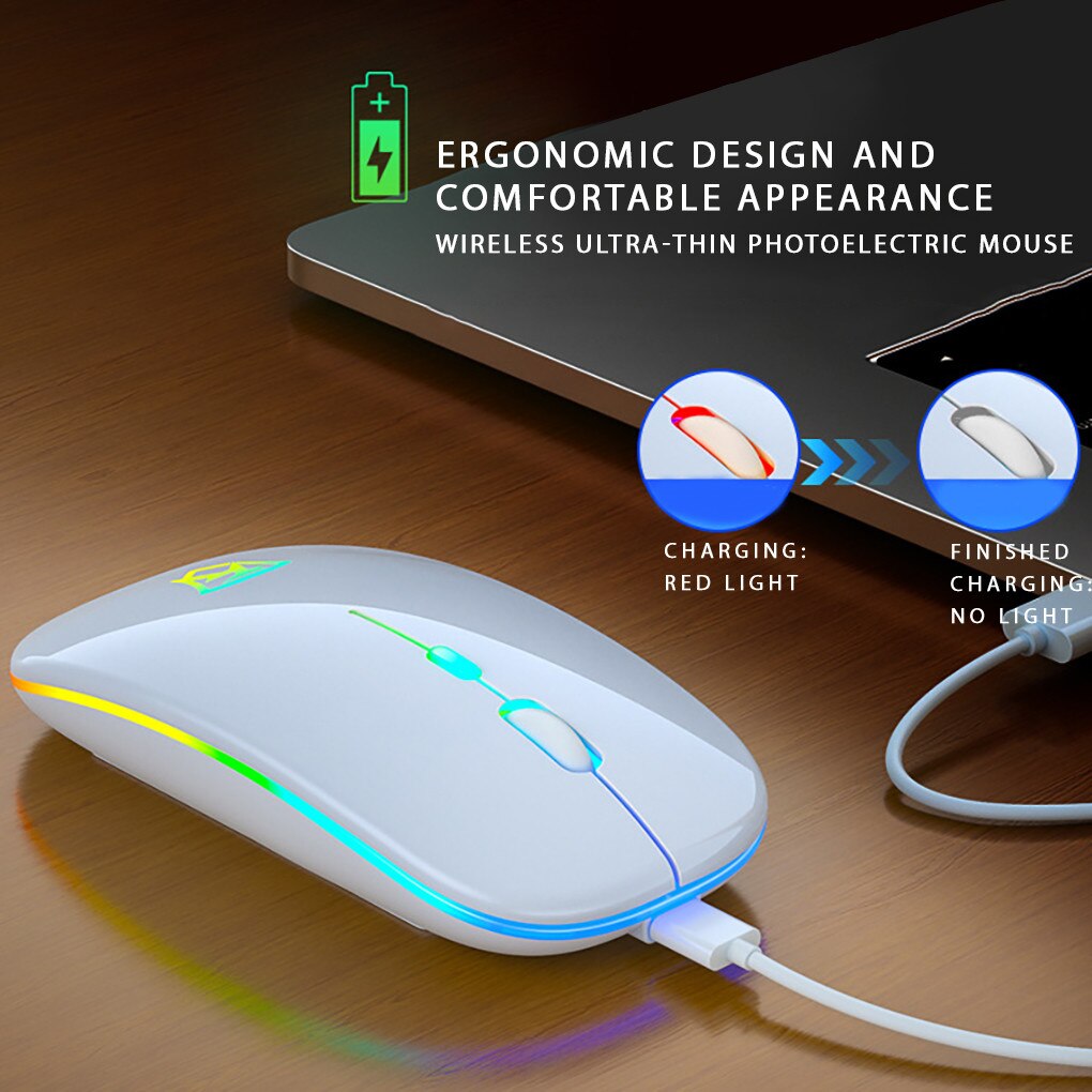 Mouse Wireless Silent LED Backlit Mice USB Optical Ergonomic Gaming Mouse PC 1600DPI 2.4GHz Computer Mouse For Laptop PC