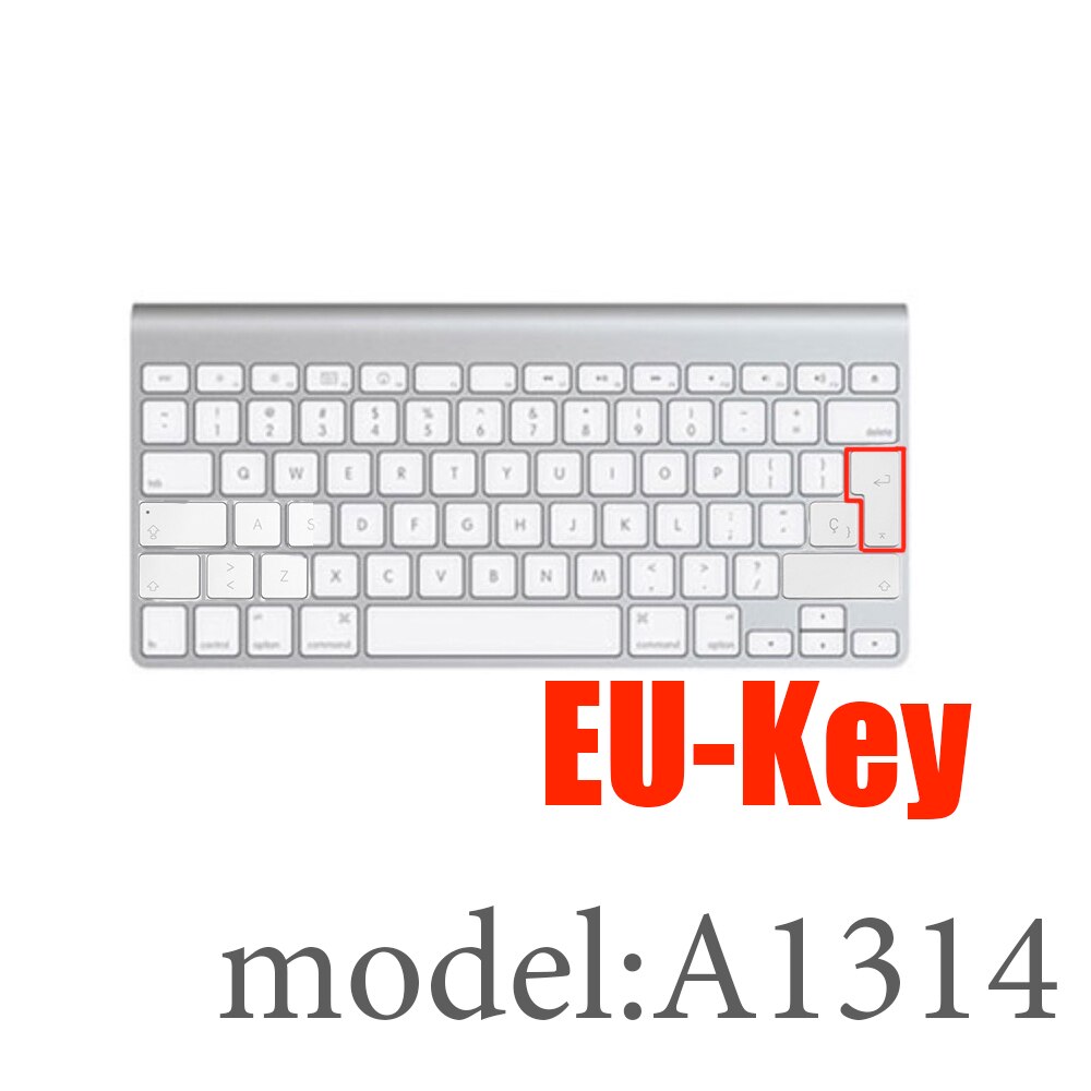 Keyboard Cover Voor Apple Imac Draadloze Bluetooth Magic Keyboard Case Siliconen Clear Eu Ons Film A1314A1644 A1843 A1243 Protector: EU-Key A1314