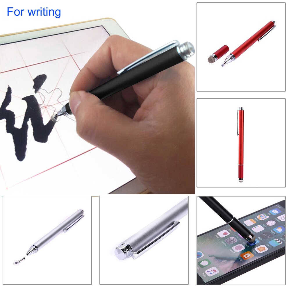 2 in 1 kapacitiv pen touch screen tegnepen stylus med ledende touch suger mikrofiber touch hoved til tablet pc