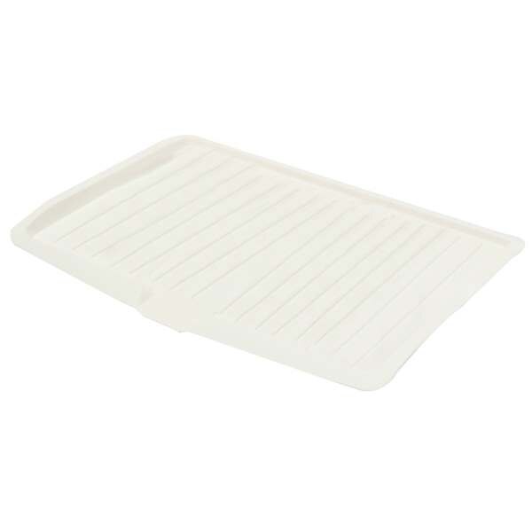 Plastic Dish Drainer Drip Tray Plate Cutlery Rack Kitchen Sink Rack Holder Large: White