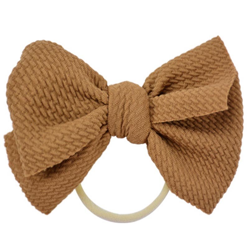 Peuter hoofddoek baby stretch knoop strik meisjes haarband kinderen tulband hoofdband: Khaki