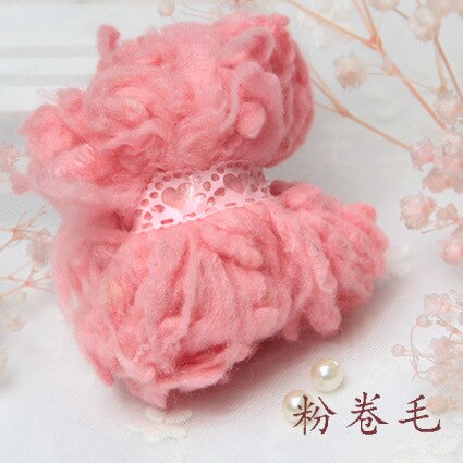 10G Krullend Vilten Wolvezels Naaldvilten Natuurlijke Zwervende Wol Vilten Wol Zachte Wol Fibre Voor Naaldvilten: 10g Pink