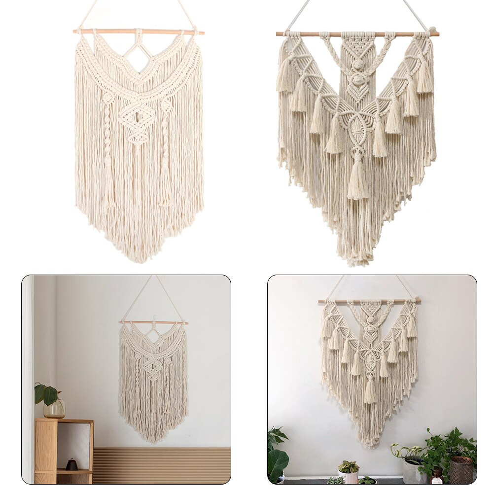 Macramé tenture murale tapisserie décoration murale tissé à la main tapisserie Boho Chic bohème tissé tenture murale pour la décoration de la maison