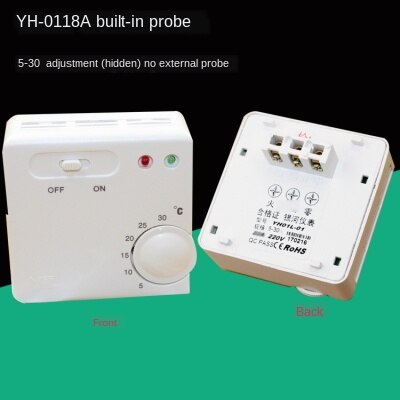 Surface Mounted Electric Heating Controller Electric Heating Film Temperature Controller Underfloor Heating Temperature Control: Black