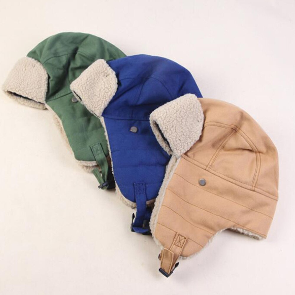 Lei Feng Hat - Unisex Winter Riding Cap - Adjustable Ear Flap for Cycling Skiing - Khaki