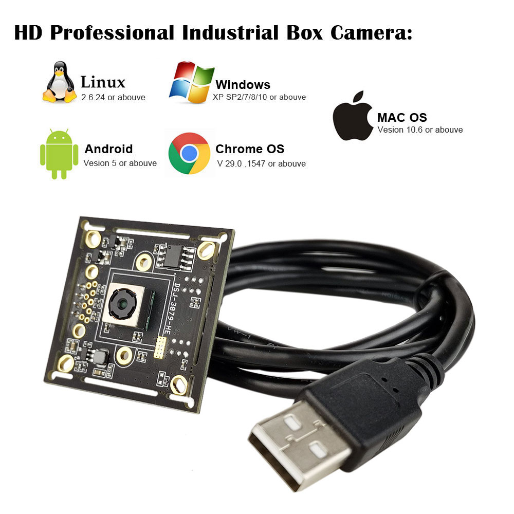 8MP Autofocus USB2.0 Camera with IMX179 Sensor Support UVC OTG Plug and Play 100 Degree No Distortion Lens 4K USB Video WebCam