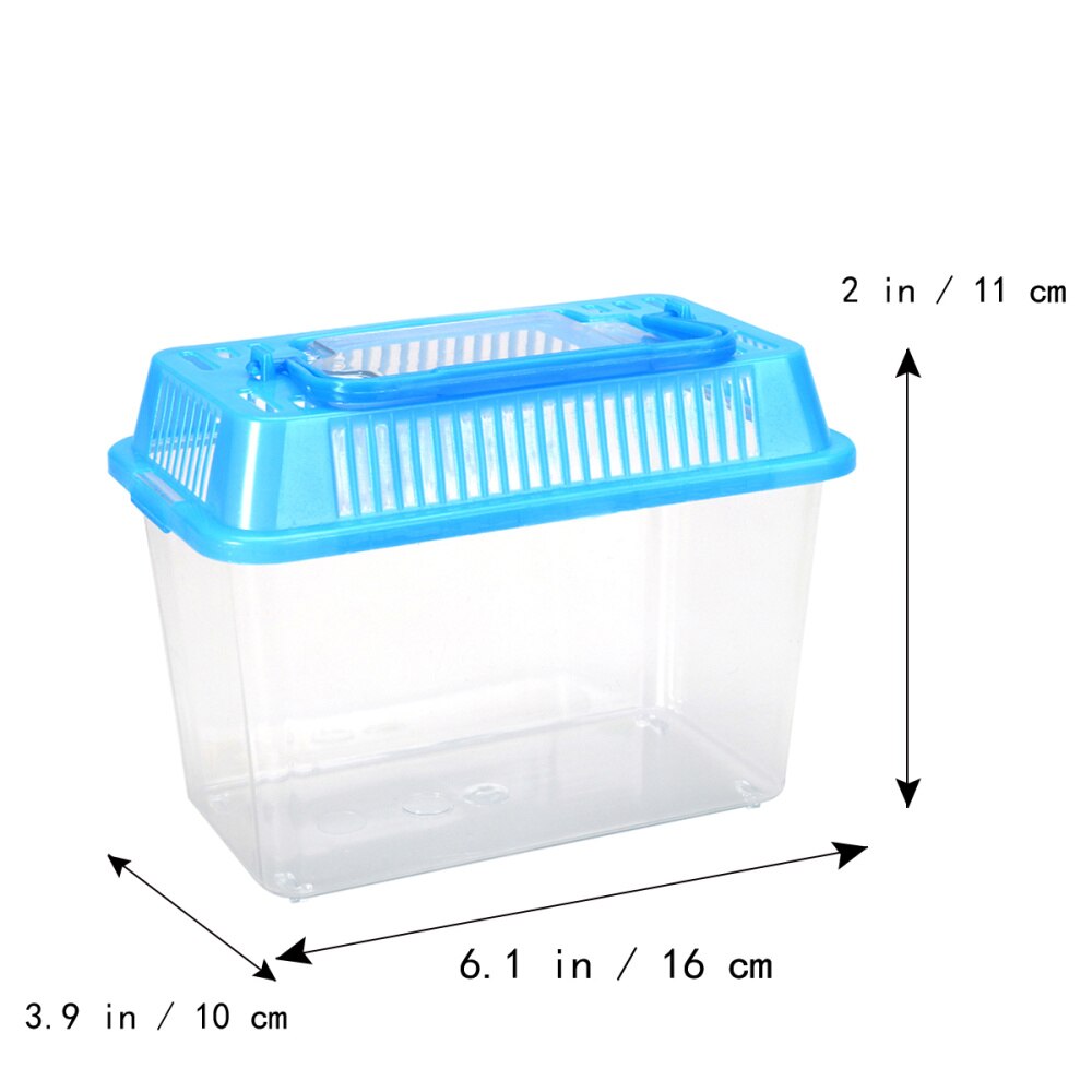 Mini Aquarium Handheld Fish Tank Voor Schildpad En Pet Fish (Rood-Deksel Voor Willekeurige)