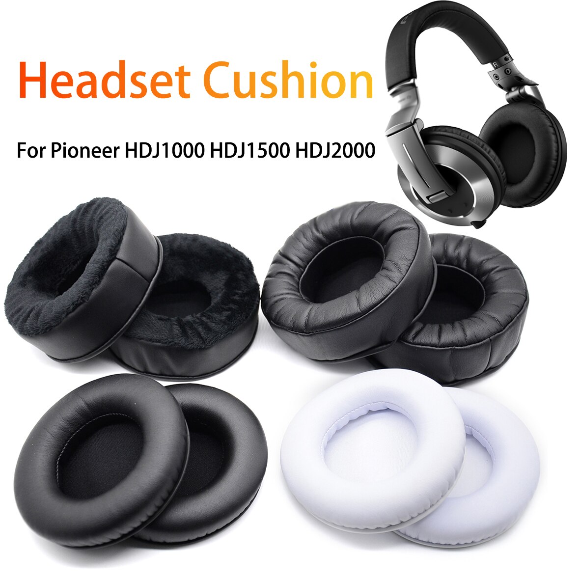 Vervanging Oorkussens Oordopjes Cover Oorbeschermer Kussen Voor Pioneer HDJ1000 HDJ1500 HDJ2000 Hdj 2000 1500 Dj Hoofdtelefoon Kussen Cups