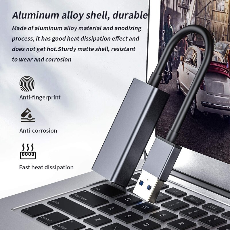 Usb 3.0 to 10/100/1000 gigabit ethernet internetadapter voor nintendo switch, chromebook, windows 10, 8.1, mac os, chipset