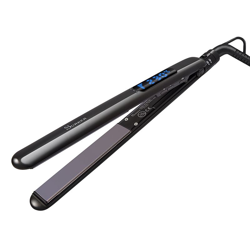 Surker Sk-958 pelo lacio/pelo rizado 2 en 1 placa de titanio nanómetro alisador de pelo recto Lcd pantalla Digital volumen