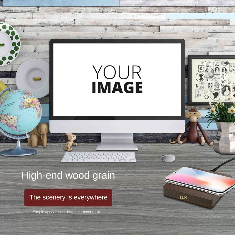 W50 wooden desktop mobile phone wireless charger
