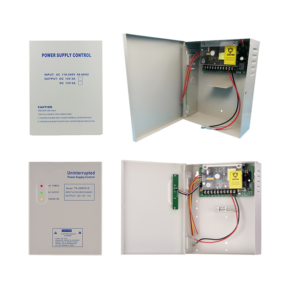 DC 12V5A Back Up Battery Function Metal Box Switching Door Lock Access Control Power Supply