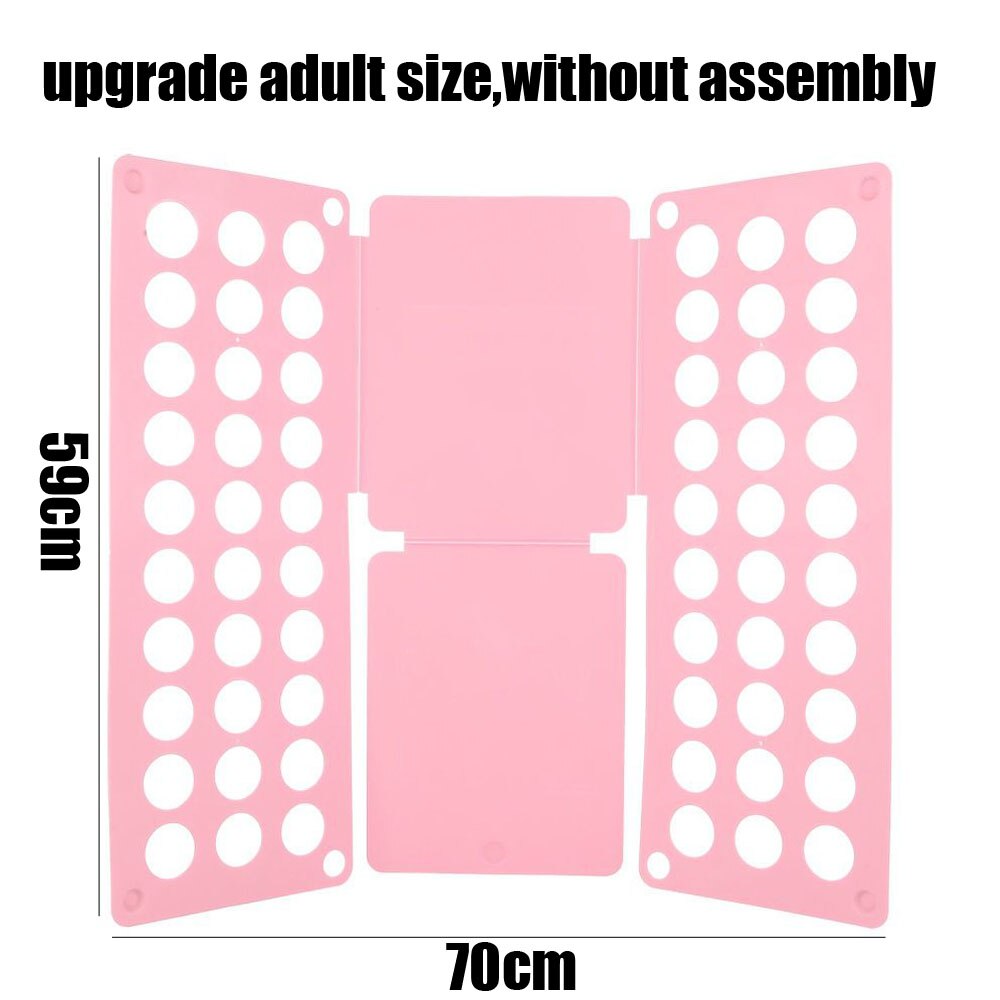 Adult Kids Magic Clothes Folding Board Save Time Quick Clothes Pins T Shirts Jumper Organizer Gadgets for Home Clothes Organizer: NEW-ADULT-PINK