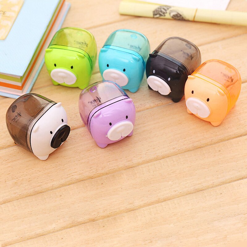 1pc Cute Mini Pig Pencil Sharpener Animal Stationery For School Student Kid