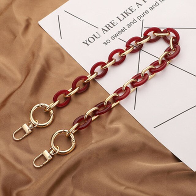 40/60cm Acrylic Bag Chain Bag Strap Removable Bag Accessories Women's Resin Chain Chain Of Bags Purse Chain Fishbone Chain: 3-40cm