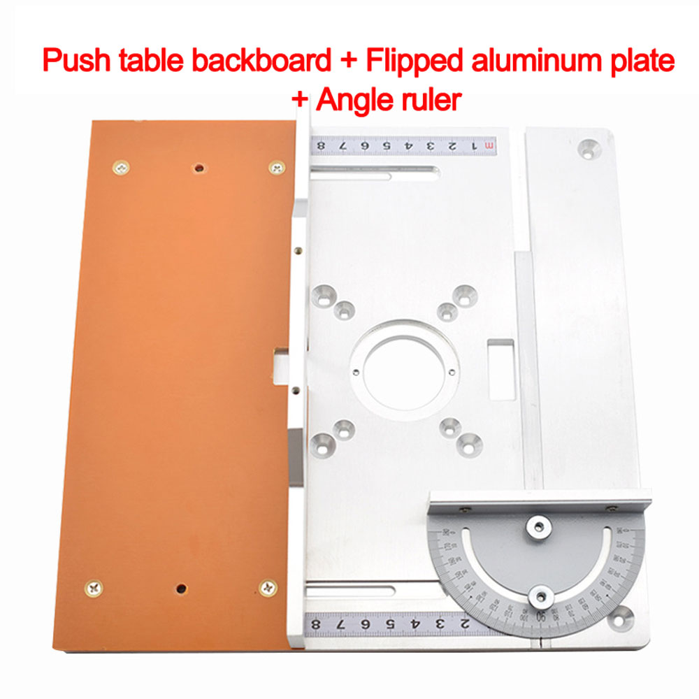 Aluminium Router Table Insert Plate Electric Wood Milling Flip Board with Miter Gauge Guide Set Table Saw Woodworking Workbench: 3 piece set