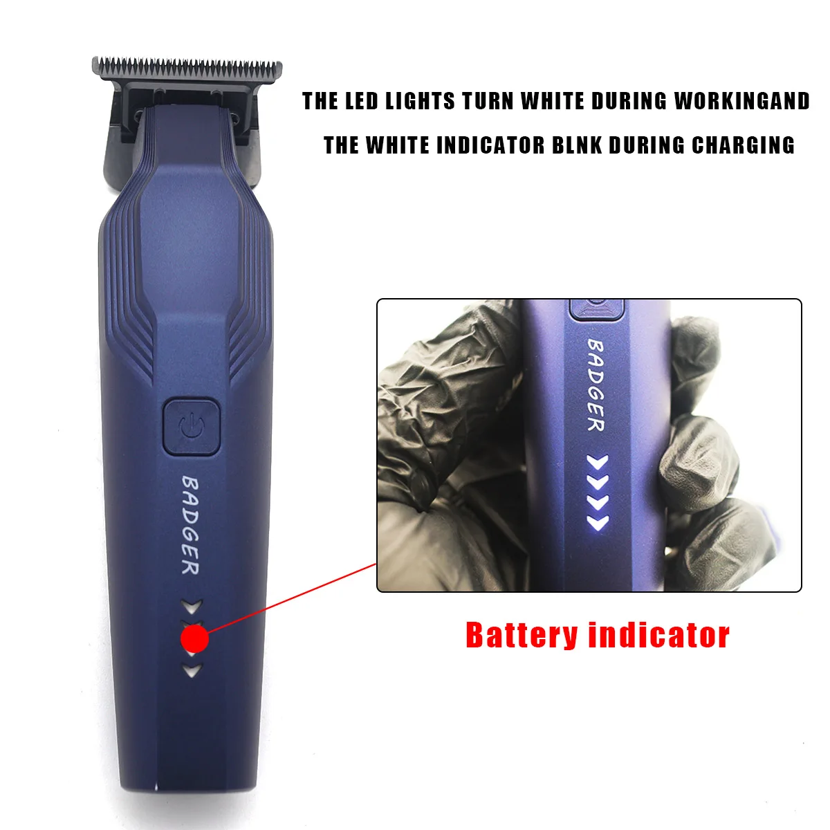 Cortadora de pelo para hombres, cuchilla en T DLC de grafito con cargador de Base, cortadora de pelo USB inalámbrica de poco ruido, máquina de acabado