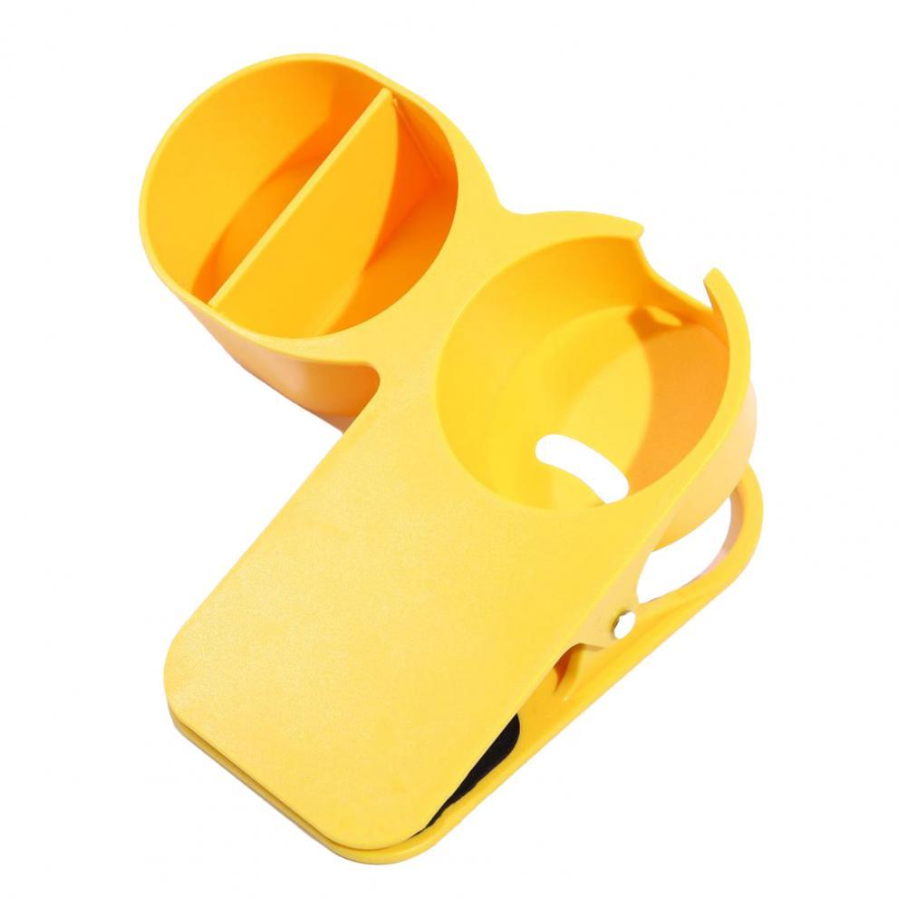 Convenient Bottle Stand Clamp Adjustable with Storage Case Flexible Office Storage Cup Holder Clip: Yellow