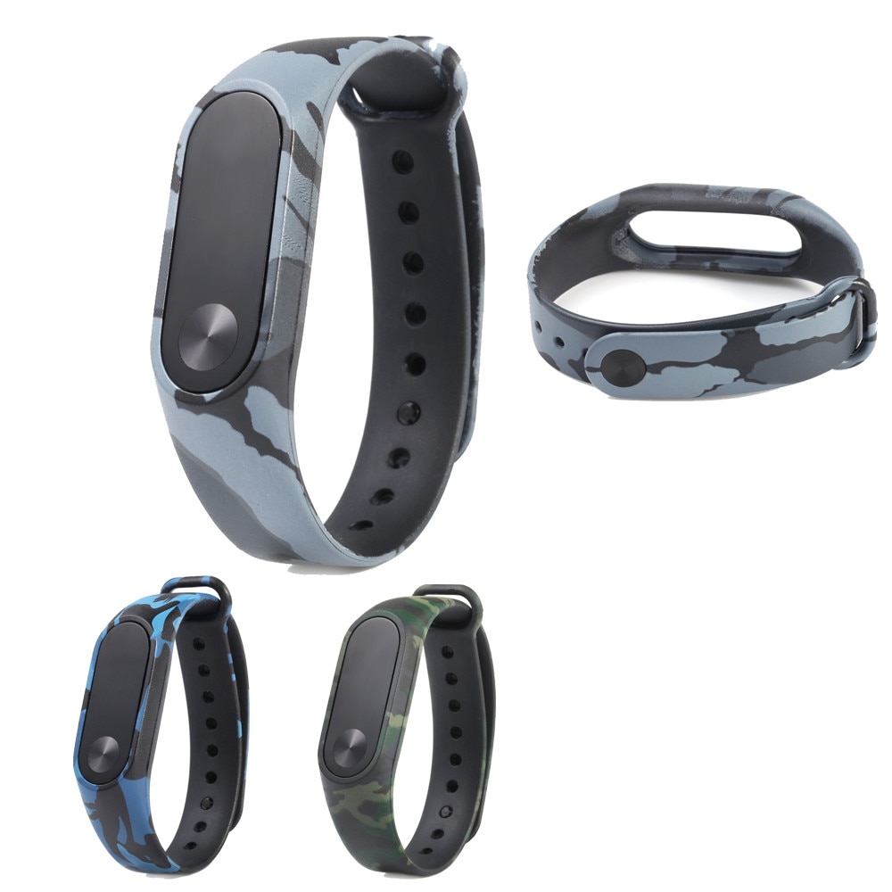 Voor Mi Band 2 Band Armband Accessoires Pulseira Miband Vervanging Camouflage Siliconen Wriststrap Voor Xiaomi Mi Band 2 Band