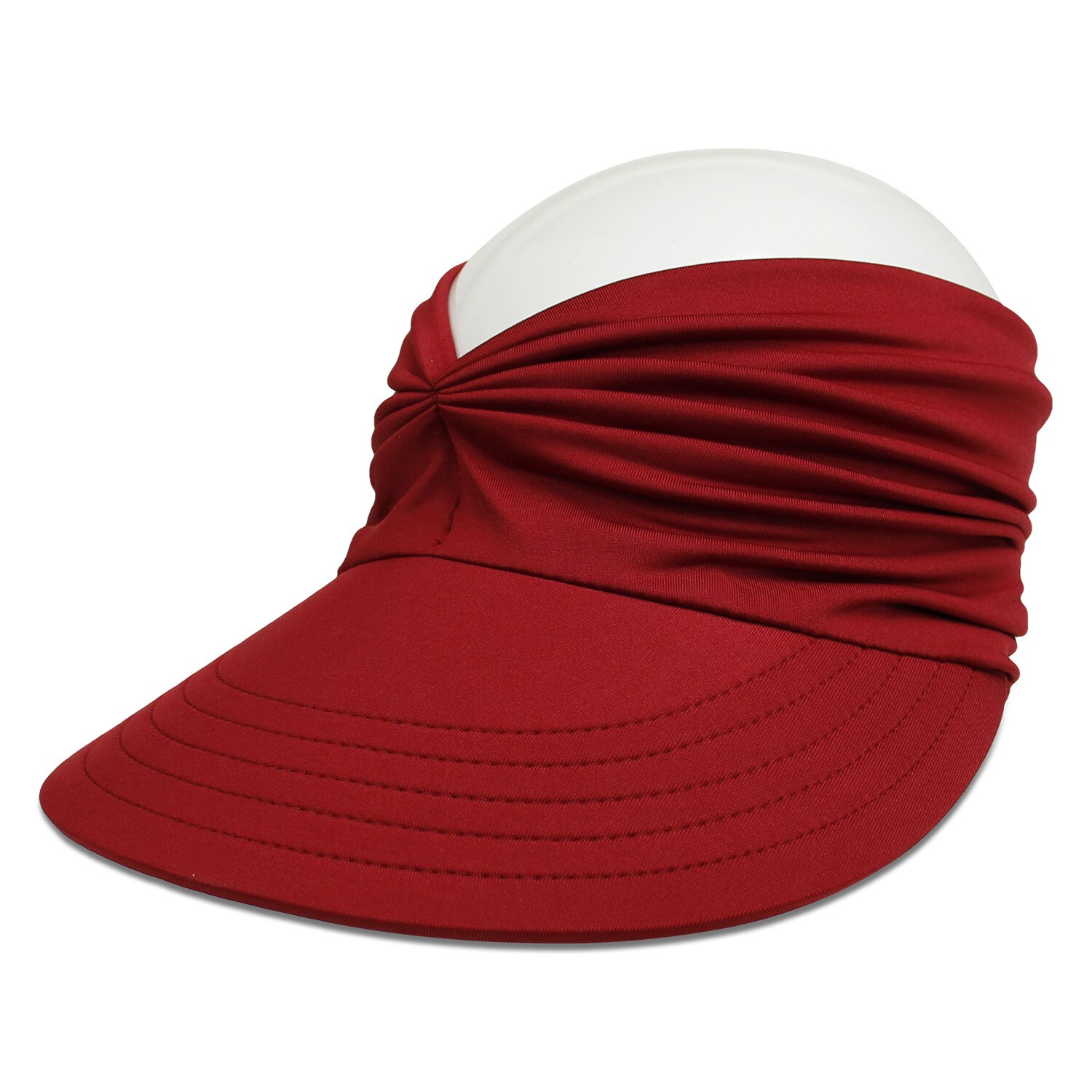 Ultraviolet-proof Sunshade Hat for Women's Outdoor Trend In Spring and Summer Empty Top Hat Big Brim Hat: 8 Wine red