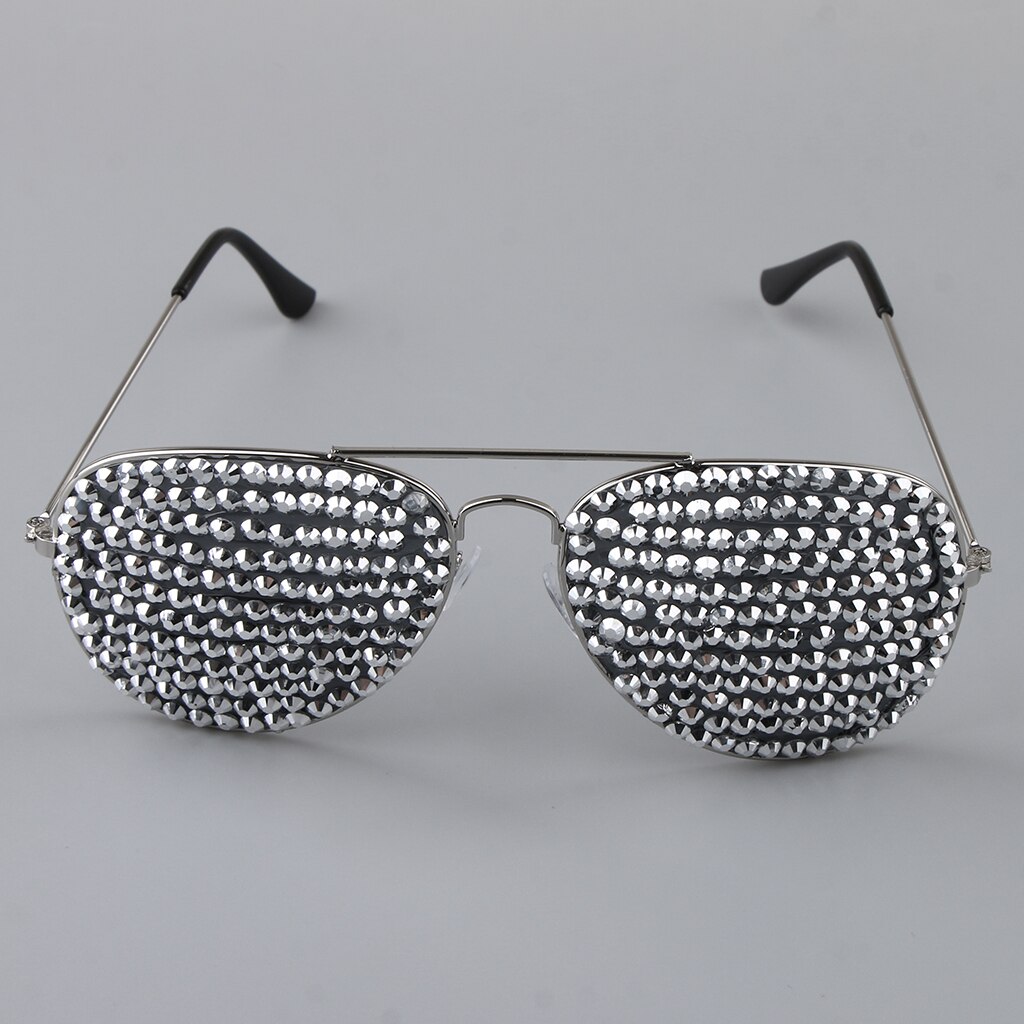 Volwassenen Volledige Diamante Metalen Brillen Grappige Stijlvolle Party Bril Foto Props Decoratie Accessoire