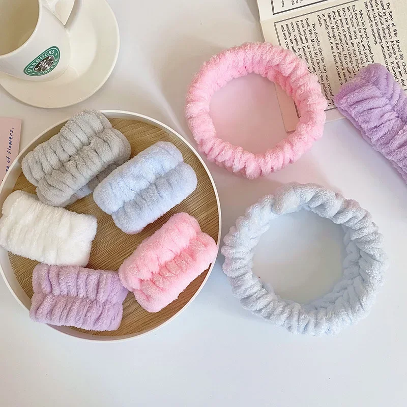 Muñequera de microfibra para lavado de muñeca, toalla, muñequera, Scrunchies para lavarse la cara, muñequera absorbente, diadema para mujer