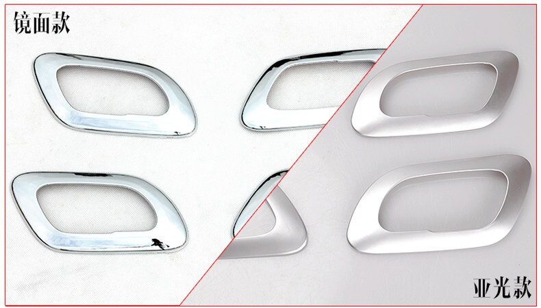 Car accessories ABS Chrome Trim interior handle cover decoration For Peugeot 3008