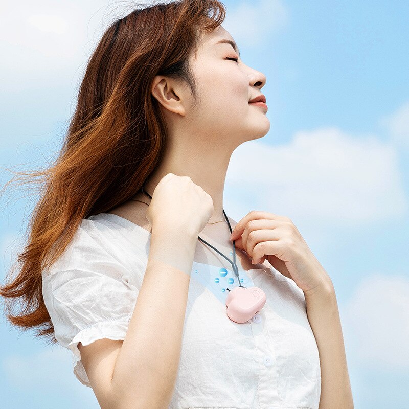 2Pack Mini Portable Air Purifier, Wearable Air Purifier Necklace USB Air Cleaner for Small Space Air Freshener