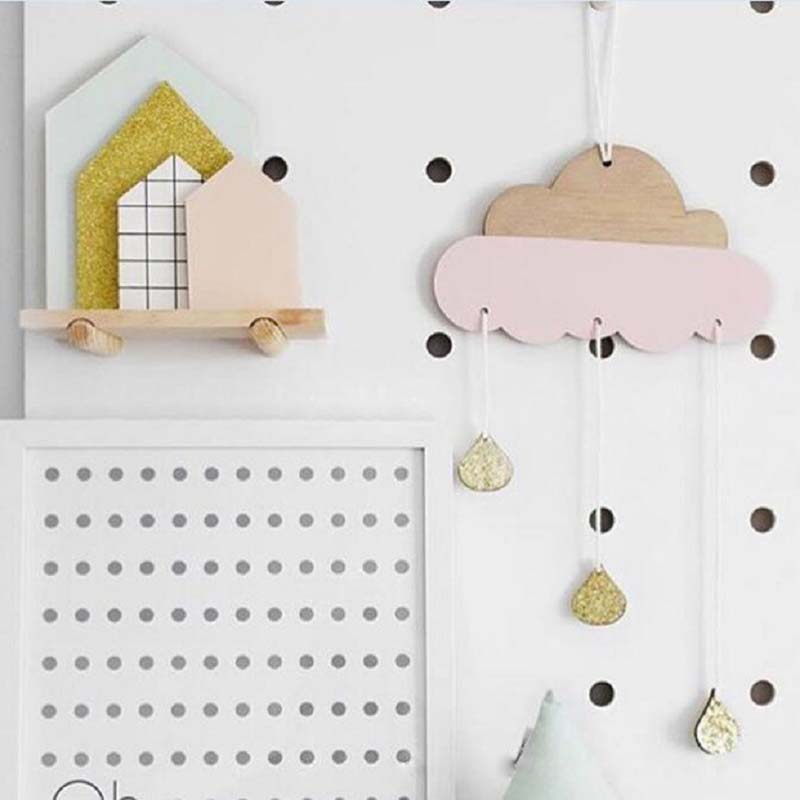 DIY nubes gotas de lluvia colgante estilo nórdico, decoración del hogar arte de la pared de colgante de ventana ornamento para los Niños Accesorios de fotografía